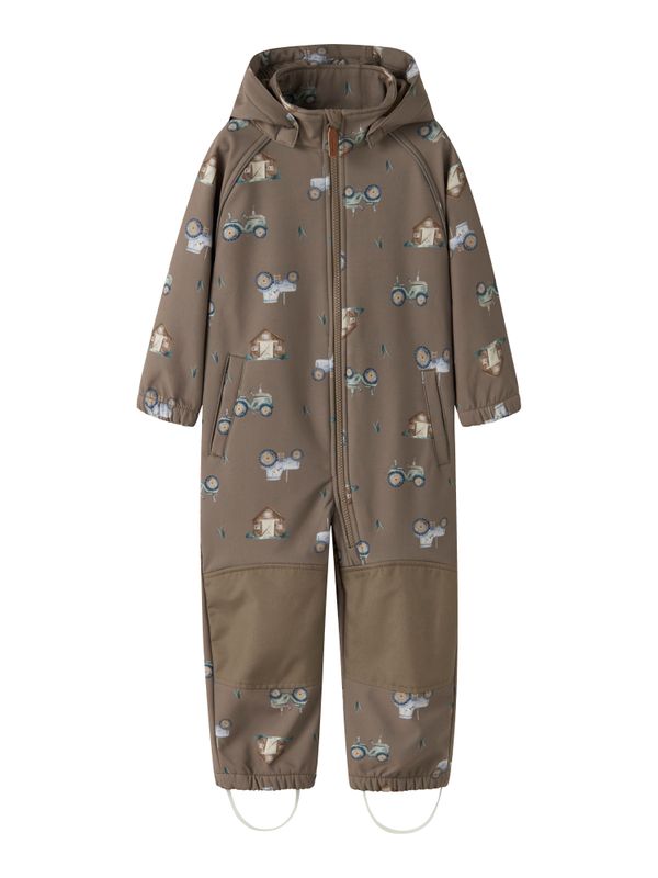 Name It Alfa softshell dress walnut aop farm traktor