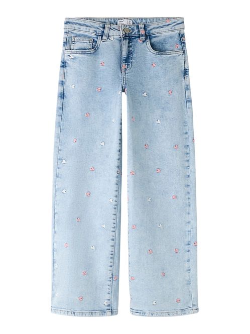 Hovedbilde Name It Rose jeans wide heart emb light blue ...