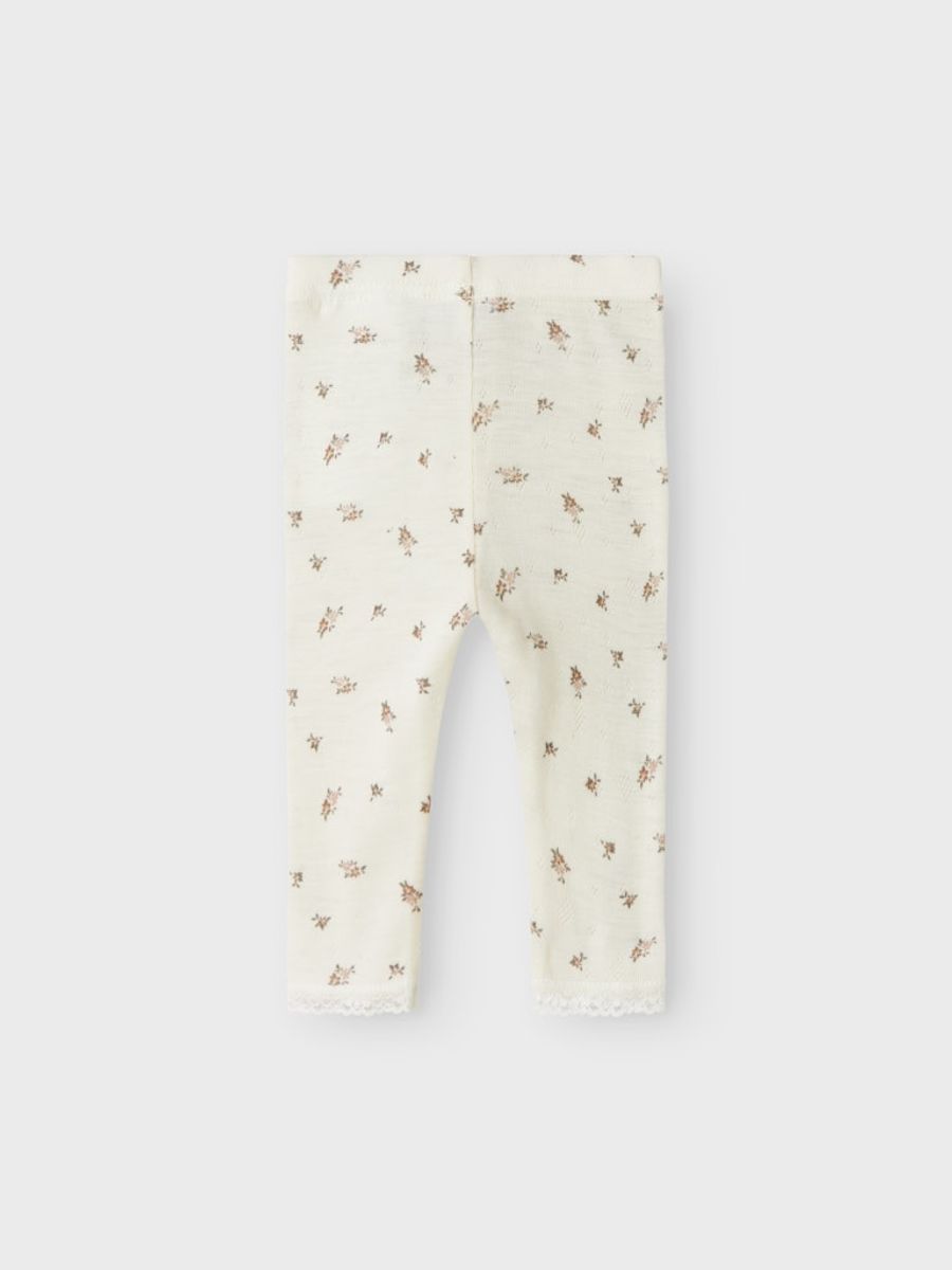 Name It Wang ull legging snow white blomster
