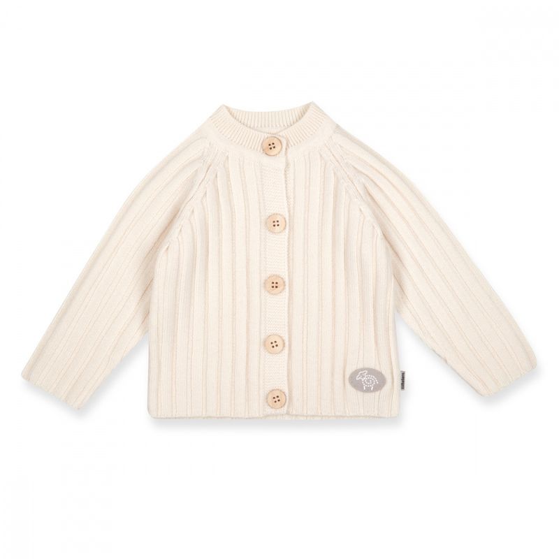 Lillelam Baby natur jakke ull kremhvit