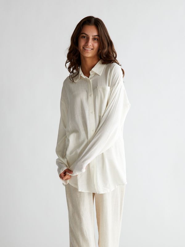 Grunt Latti lin skjorte