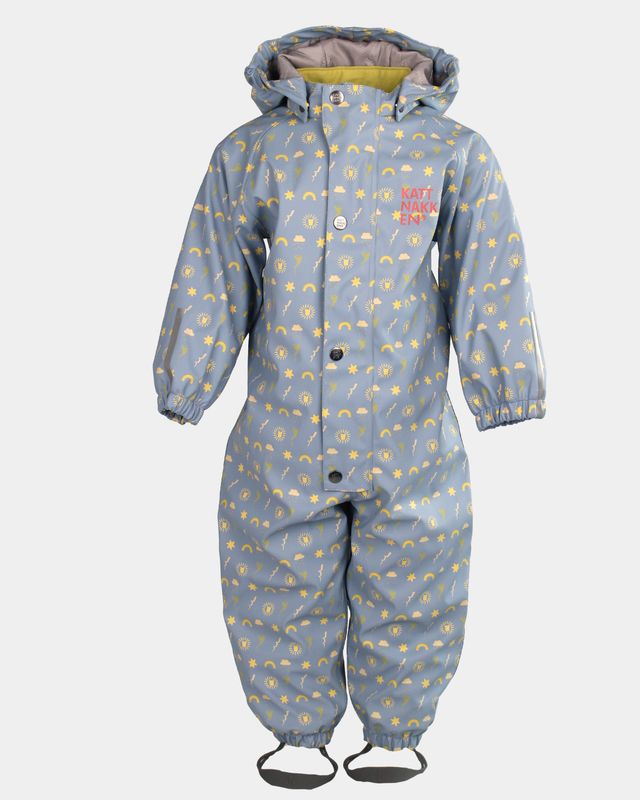 Kattnakken Babyregndress Dugg mjuk blå