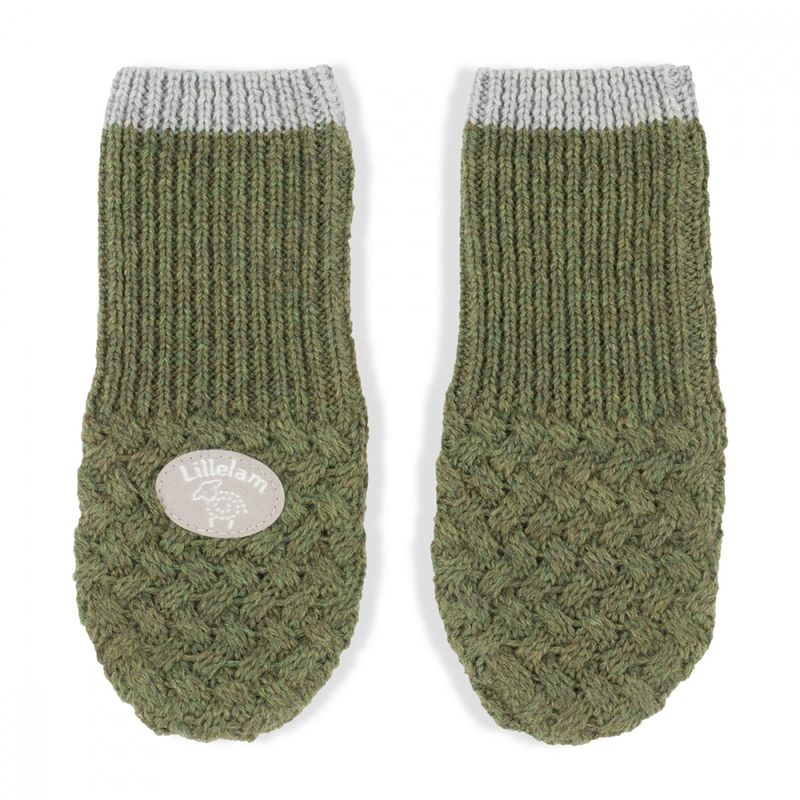 Lillelam votter ull classic oliven