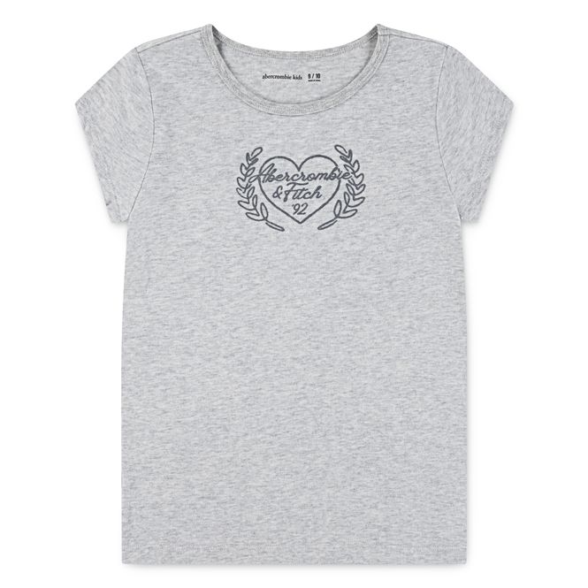 Hovedbilde Abercrombie T-shirt hjerte light grey heather