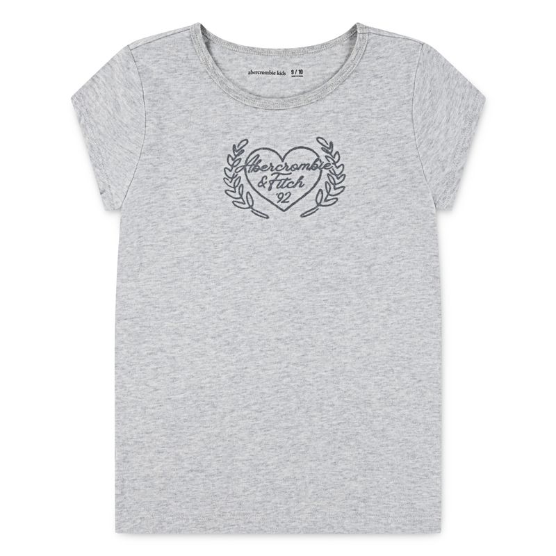 Abercrombie T-shirt hjerte light grey heather