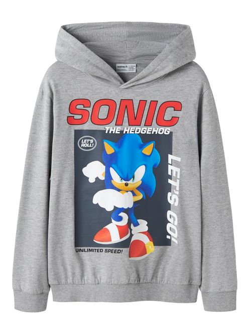 Hovedbilde Name It Sonic Alfe hettegenser grey melange