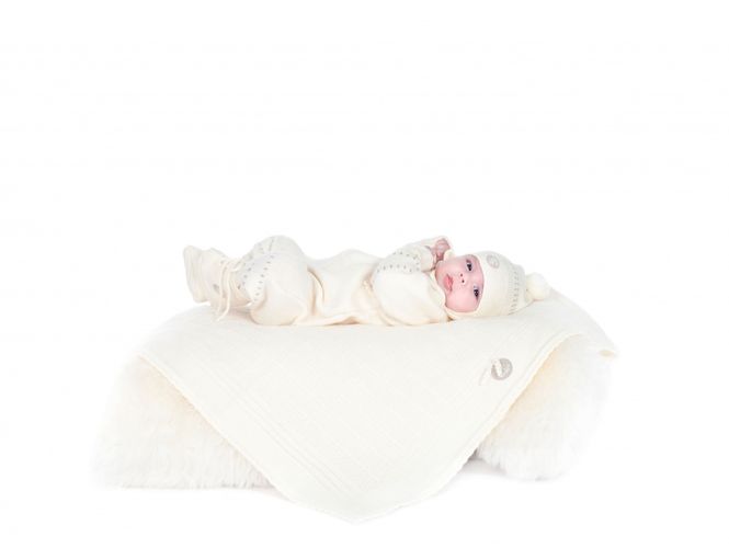 Hovedbilde Lillelam Sparkedress ull classic hvit