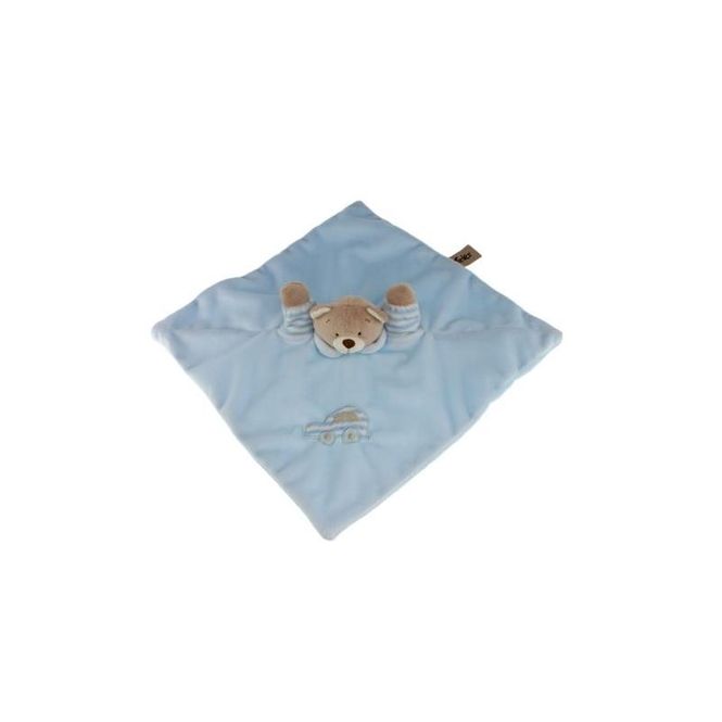 Hovedbilde PK Tinka Koseklut bamse lyseblå/bil