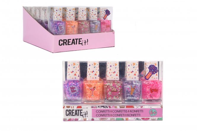 Hovedbilde PK Create It 5pk Neglelakk confetti