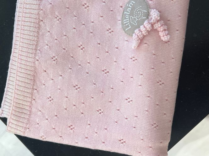 Hovedbilde Lillelam Pledd ull classic tynn himmelrosa