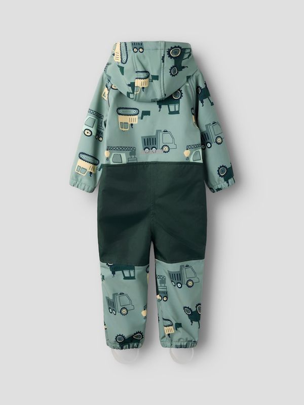 Name It Alfa softshell dress chinois green aop tractor