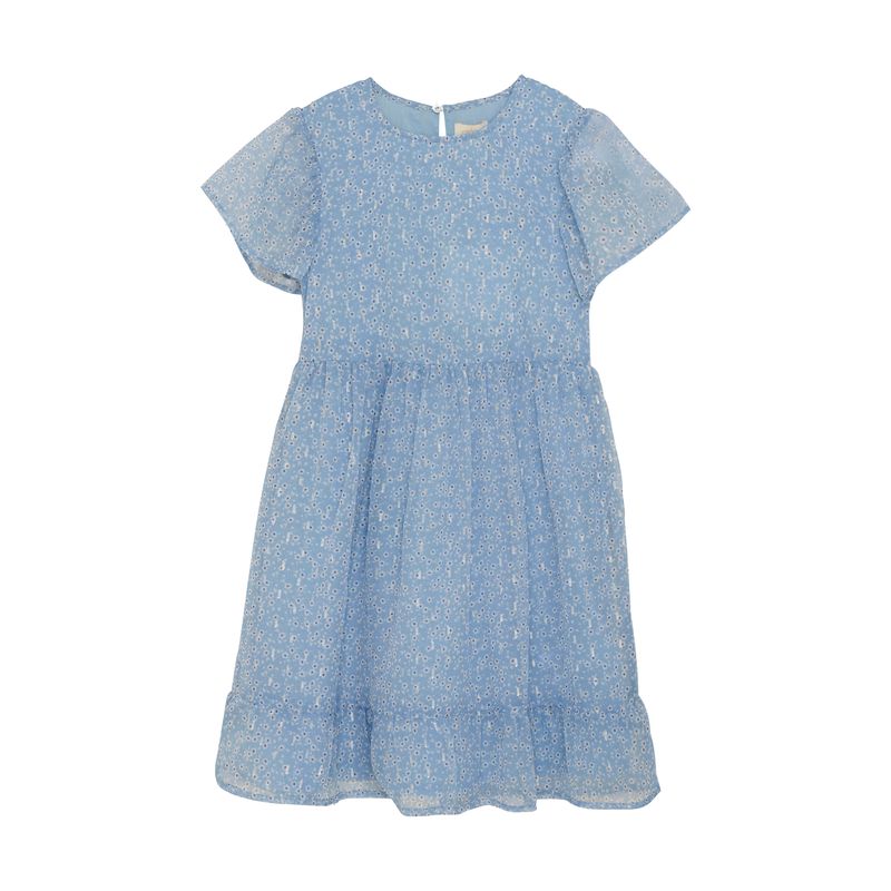 Creamie Kjole chiffon blomst forever blue