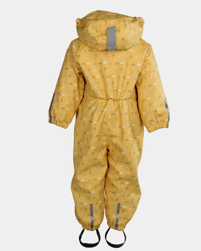 Kattnakken Babyregndress Dugg bananskum