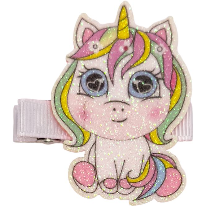 Hovedbilde POI Hårspenne unicorn big eyes