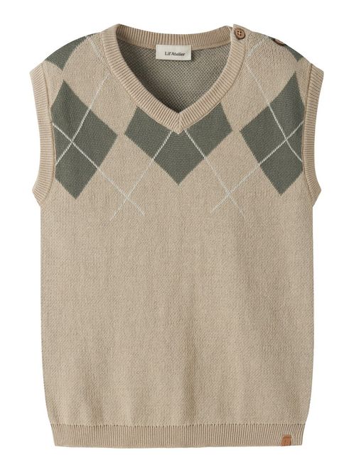 Hovedbilde Lil`Atelier Ronan strikket vest white pepper ...