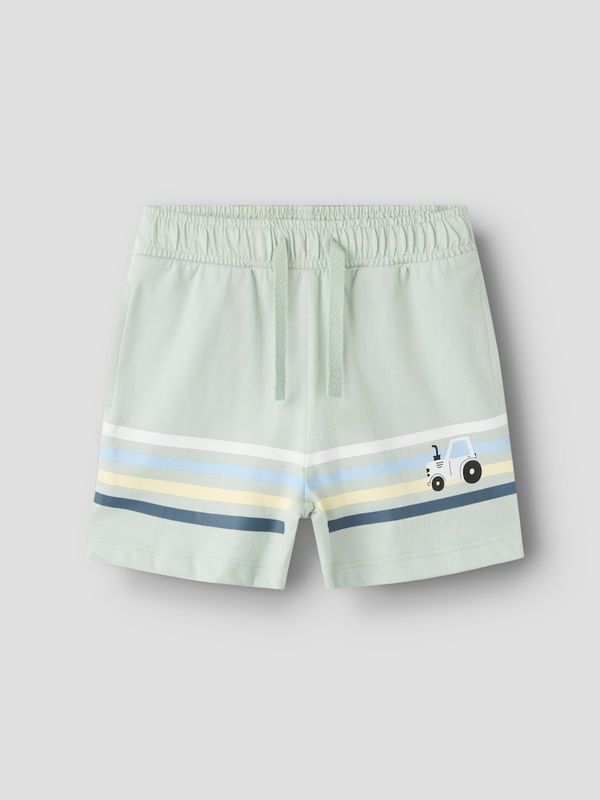 Name It Hectors traktor shortssett pale aqua