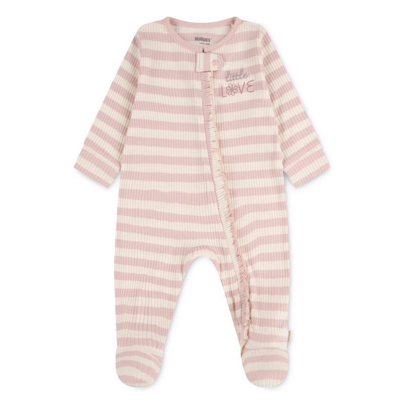 Huggies Sparkedress rib stripe peachskin