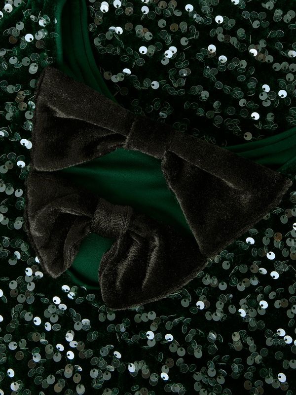 Name It Rusitta kjole paljett grønn sea moss