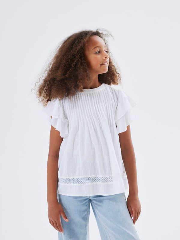 Name It Faride t-shirt bluse bright white