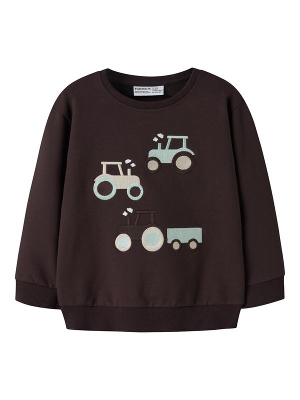 Name It Ralle traktor genser chocolate plum