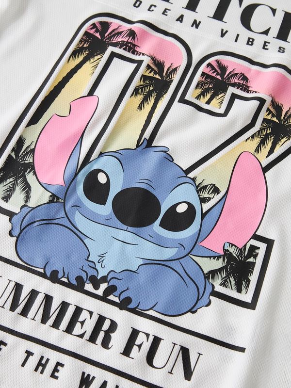 Name It Stitch Afturi T-shirt bright white