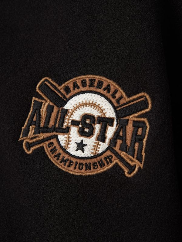 Name It Mikado varsity bomber jakke black