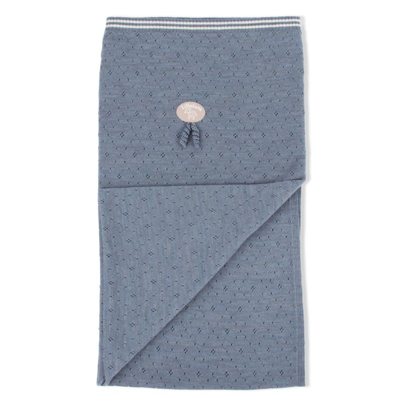 Lillelam Pledd ull classic tynn mellomblå