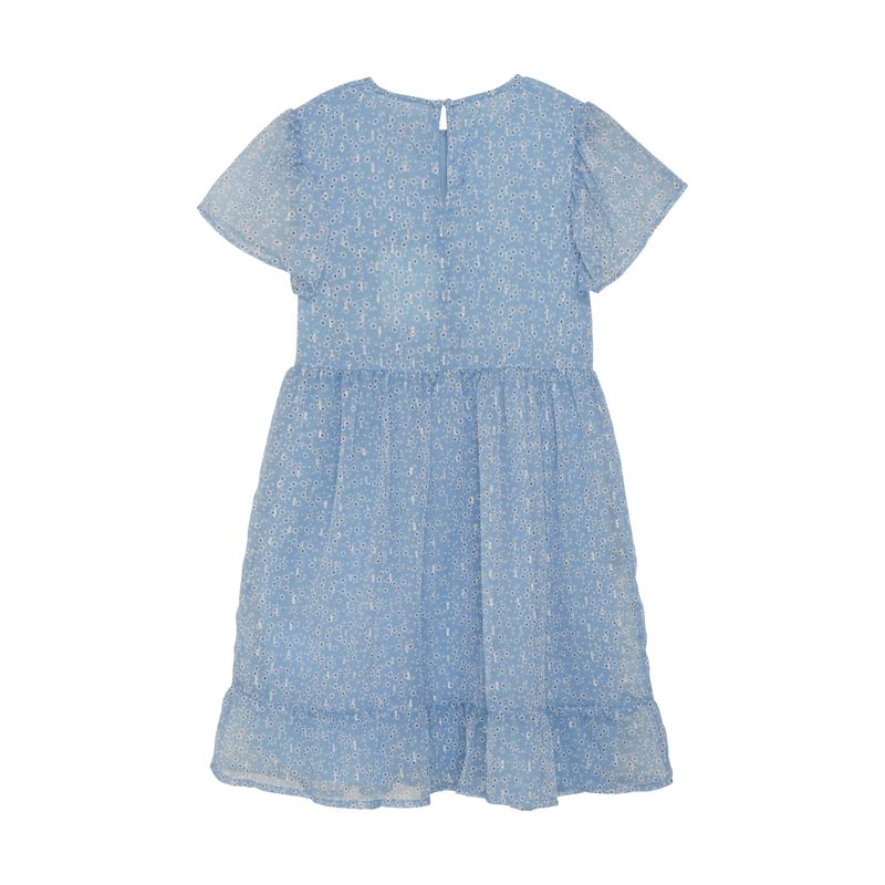 Creamie Kjole chiffon blomst forever blue