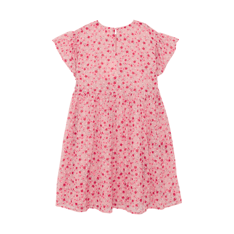 Creamie Kjole chiffon blomst rose smoke