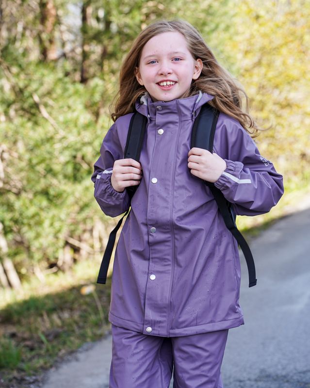 Kattnakken Junior regnsett blåbærmelk