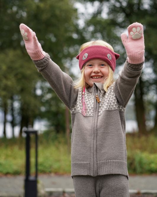 Hovedbilde Kattnakken Magiske ullvotter rose
