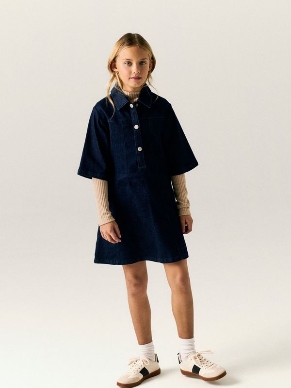 Name It Ember denim kjole glitter dark blue denim