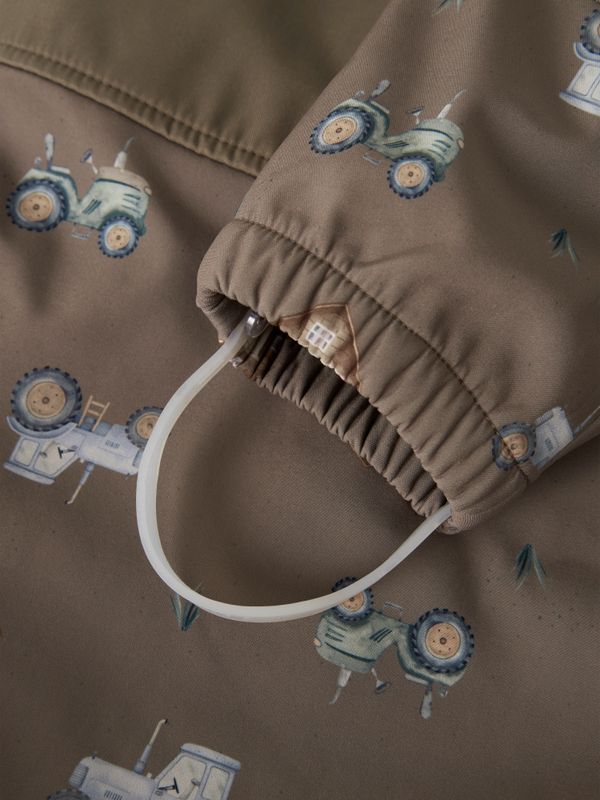 Name It Alfa softshell dress walnut aop farm traktor