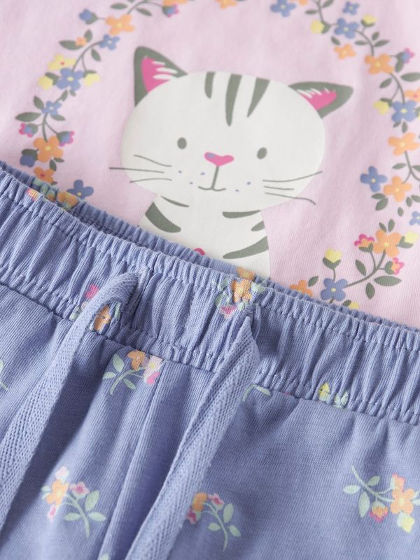 Name It Vigea shortssett flower cat pirouette